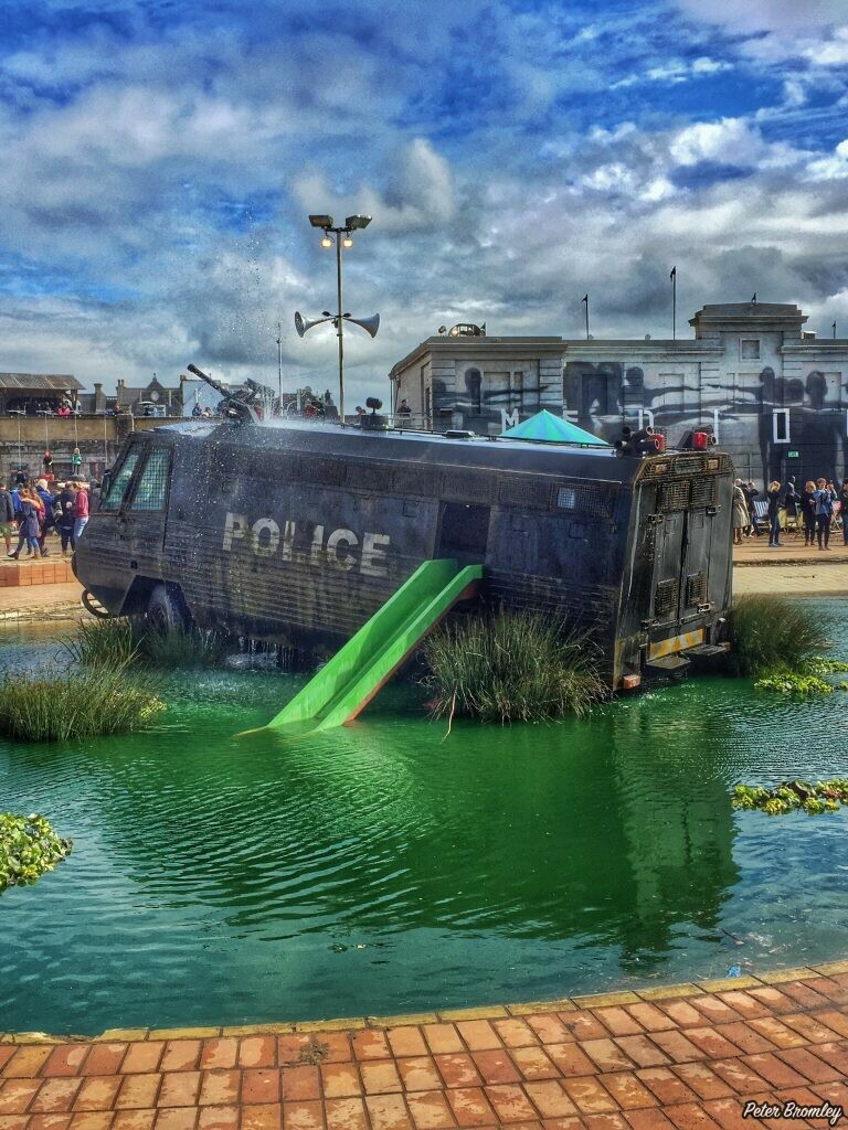 Banksy's gloomy SWAT Playground at Dismaland